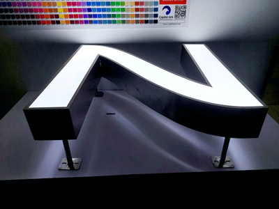 Custom 3D letter N by Capital Arts