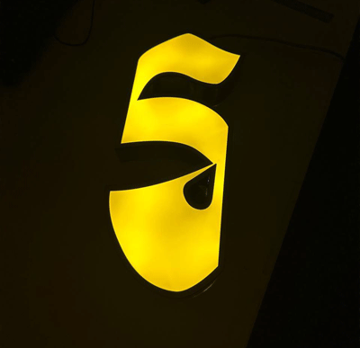 Custom made 3D letter by Capital Arts