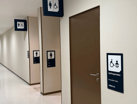 corridor collection of braille signs