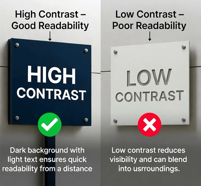Visibility contrast example by Capital Arts