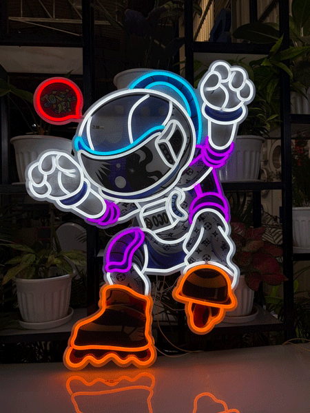 Neon Astronaut Sign by Capital Arts
