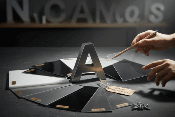 Right Back Material for 3D Letters