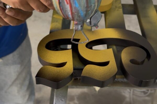 Color Paint of 3D letter by Capital Arts