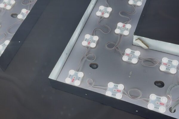 LED Installation of 3D letter by Capital Arts