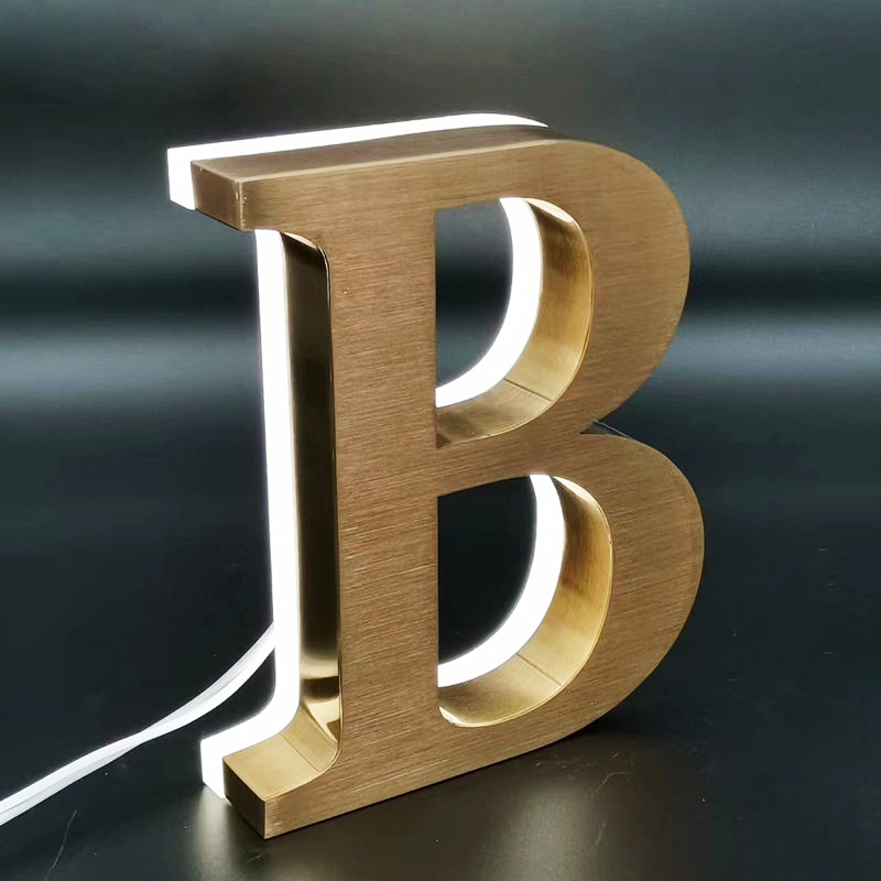 3D rose gold letter