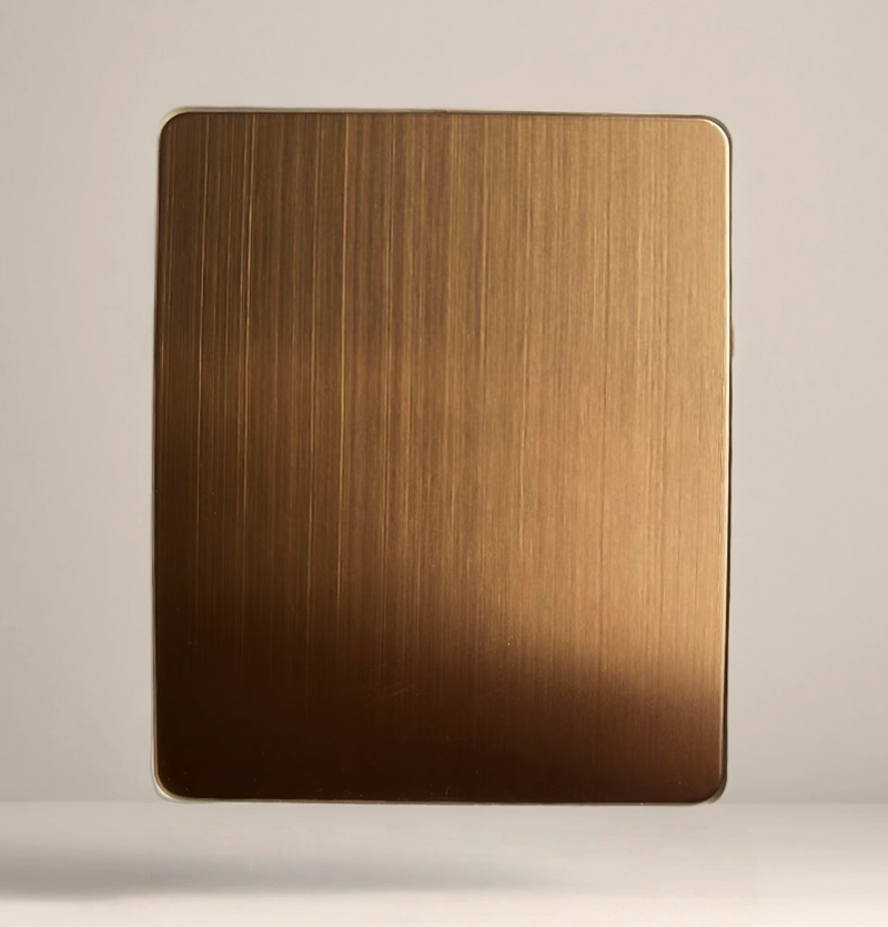 stainless steel rose gold brush finish