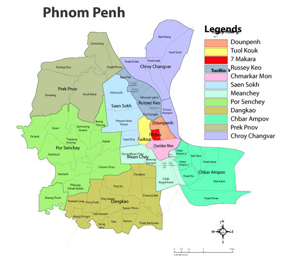 Phnom Penh Latest Map 2020 – Capital Arts | Creative Graphic Solution